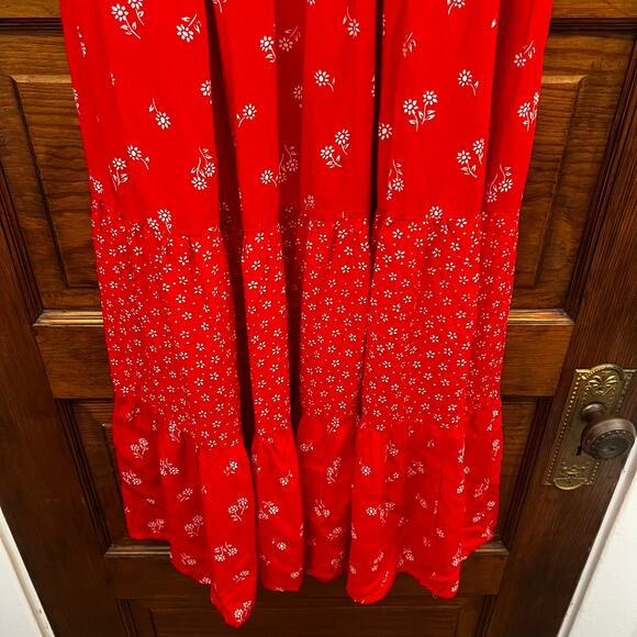 Altar'd State Women's XS Skirt Fleur Floral Maxi Red and Ivory NWT's $74 - Picture 8 of 16